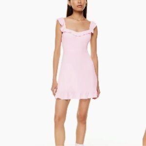 NWT Aritzia Sunday Best Lorelai Ruffle Dress in Lilac Purple/Pink